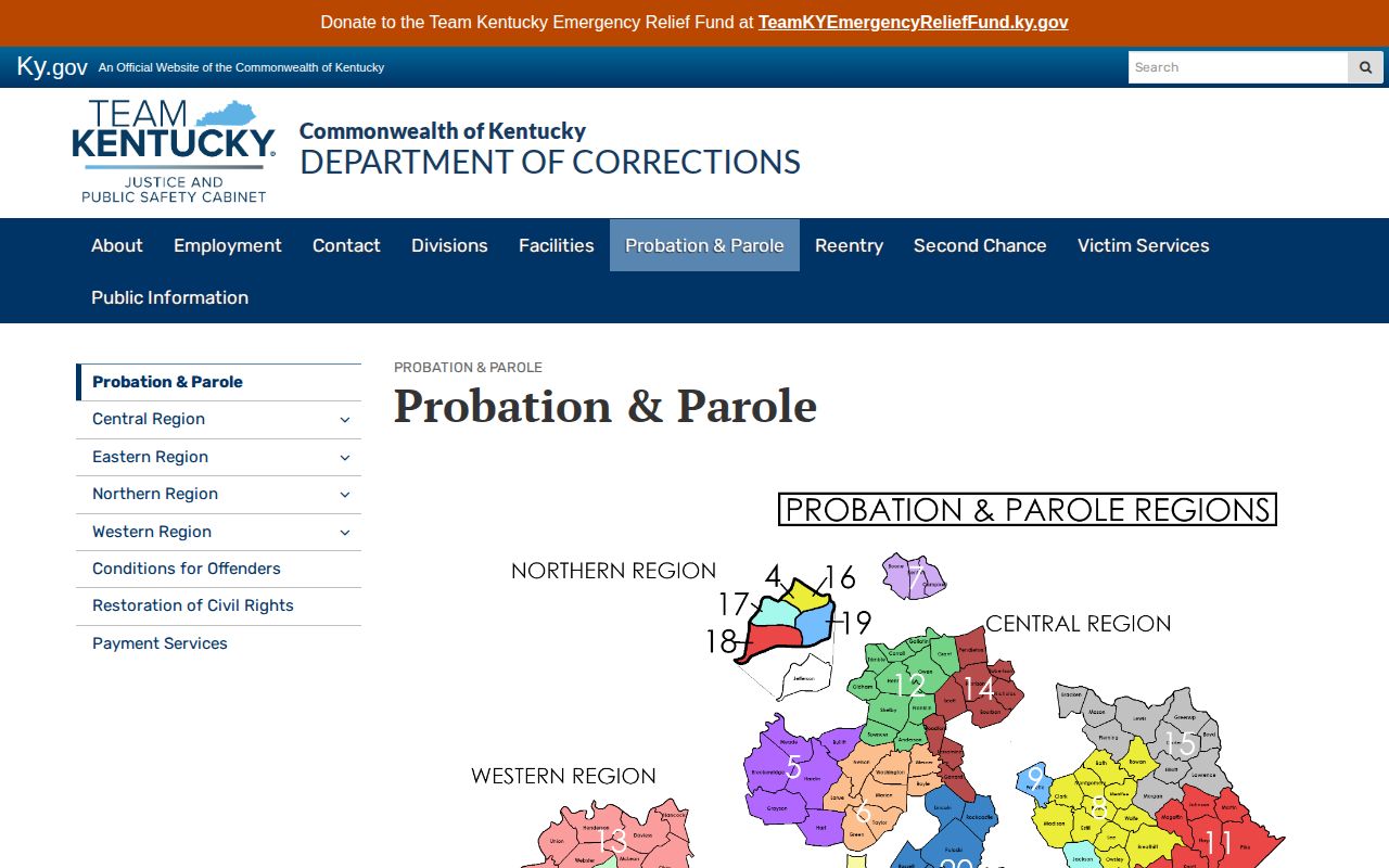 Lee County probation and parole agency information